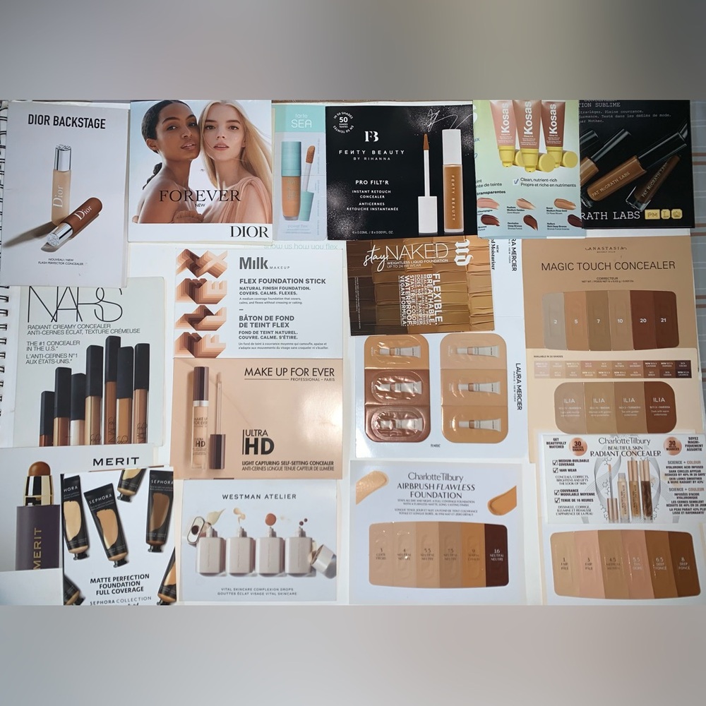 Assorted High-End Foundation and Concealer Samples